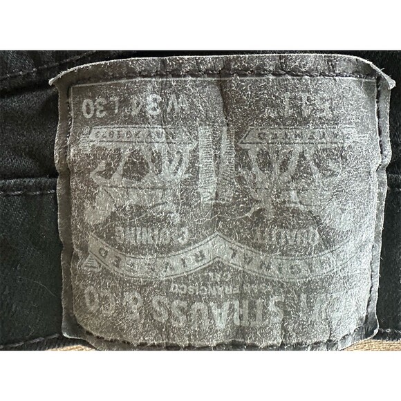 Levi's 511 Slim Fit Jeans Men's W34 L30 Black Denim Zip Fly 5-Pocket - Picture 3 of 6